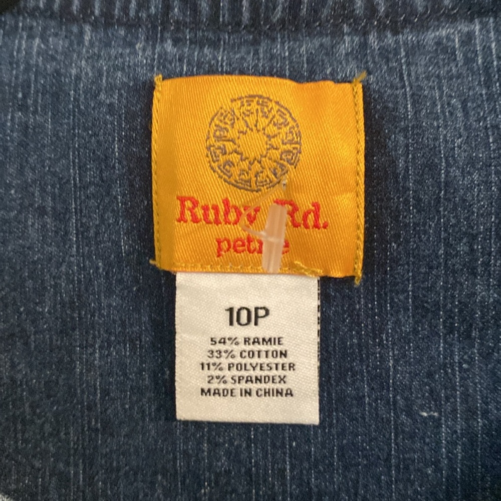 Ruby Rd. Jean Denim Zipper Jacket - Picture 3 of 5